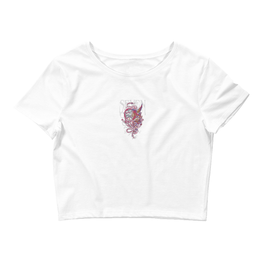 DEATH ONI Women's Crop Top Embroidered